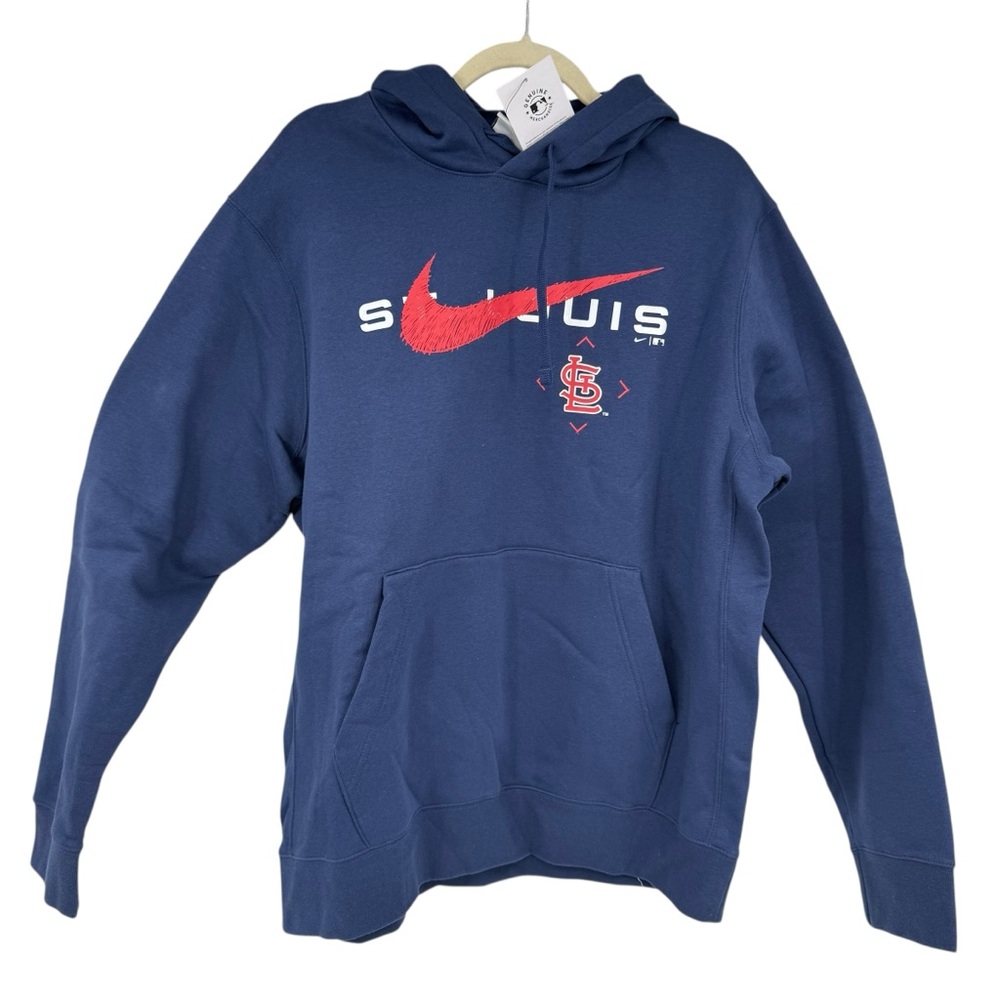 Nike Men’s Size Large St Louis Cardinals Baseball Hoodie Sweatshirt Navy NWT